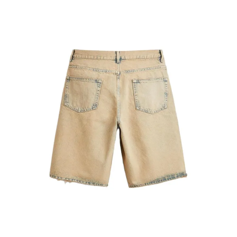 ZARA Denim Shorts Men Gold-1