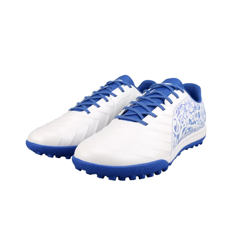 LiNing Jin TF Rubber Broken Studs Firm Ground, Artificial Ground Cushioning Soccer Shoes Men's Blue And White Porcelain-2