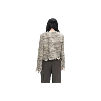 SOLOTARIO Jacket Women's Mixed Color Fringe Chanel-Inspired