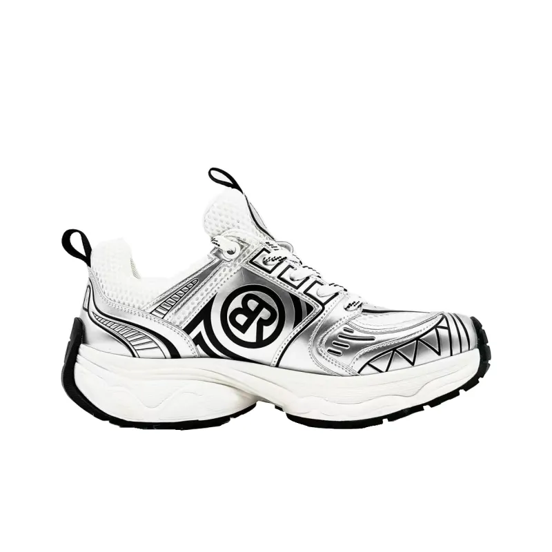 Buzz Robbins Coverage Support Lightweight Breathable Low Top Casual Shoes Men's White Silver-1
