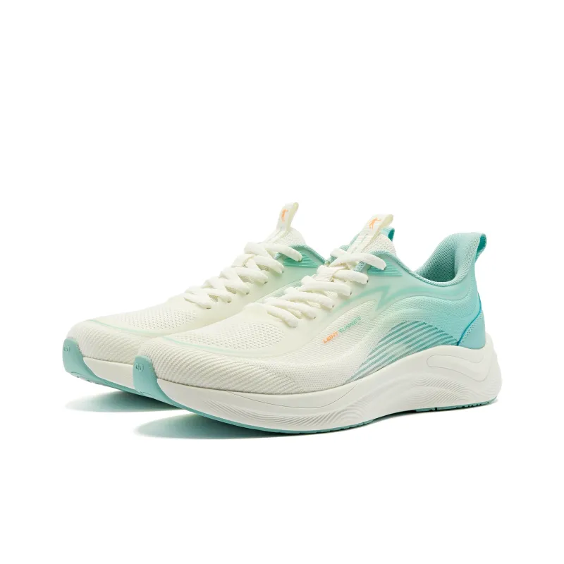 QIAODAN Chifeng Running Shoes Men Low Top White Cyan-2