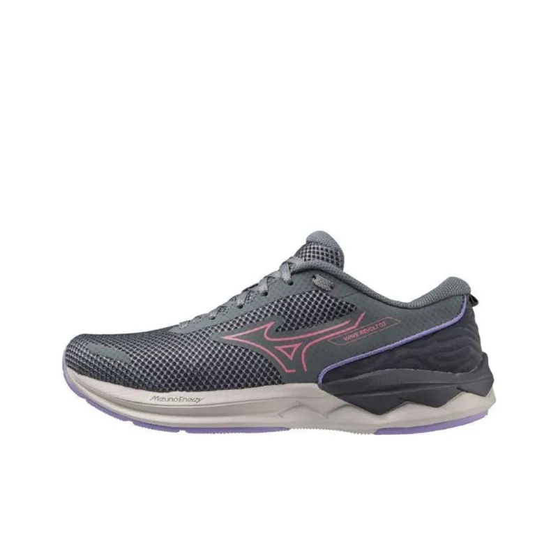 Mizuno Women's Wave Revolt 3 'Stormy Weather Purple Punch' Women's-0