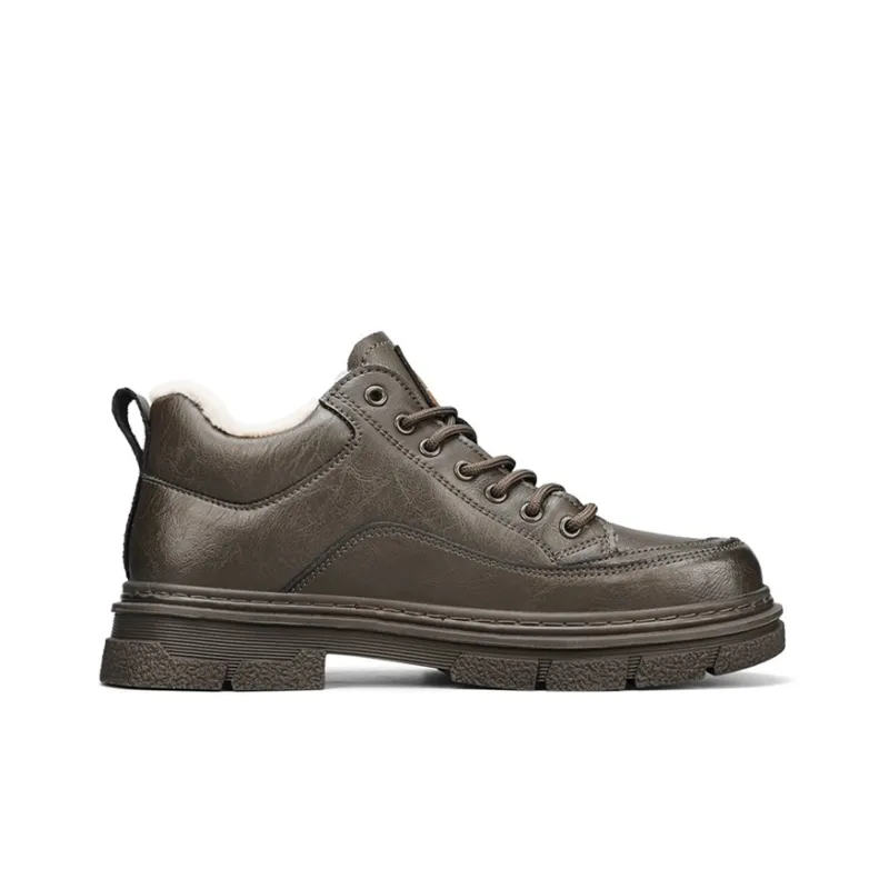 Jeep Vintage Versatile Insulated Shoes Low Top Casual Shoes Men's Khaki-1