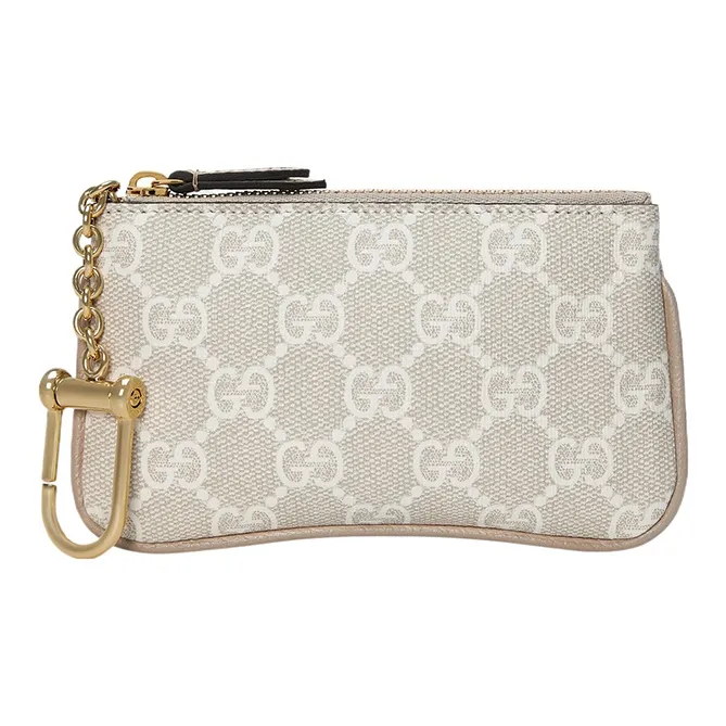 GUCCI Ophidia Canvas With Leather Canvas Bag Key Pouches Women's Beige Mixed Wheat-0