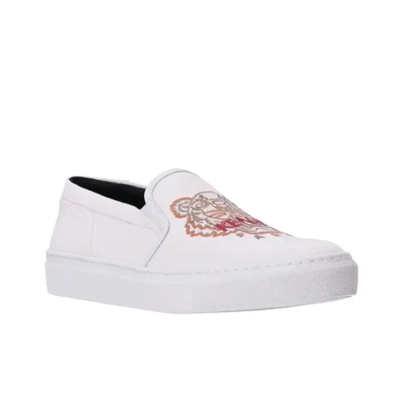 KENZO Low Top Skateboard Shoes Women's White-2