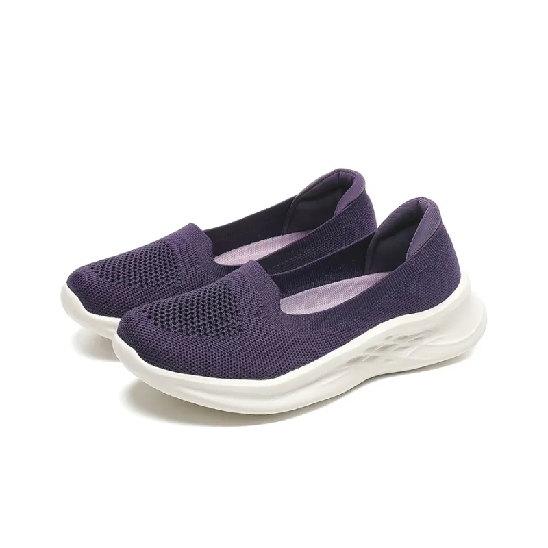 Mulinsen Rebound Height Increasing Balance Lightweight Breathable Quick Dry Low Top Casual Shoes Women's Purple-2