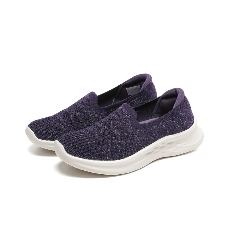 Mulinsen Cushioning Rebound Height Increasing Lightweight Breathable Quick Dry Low Top Casual Shoes Women's Purple-2