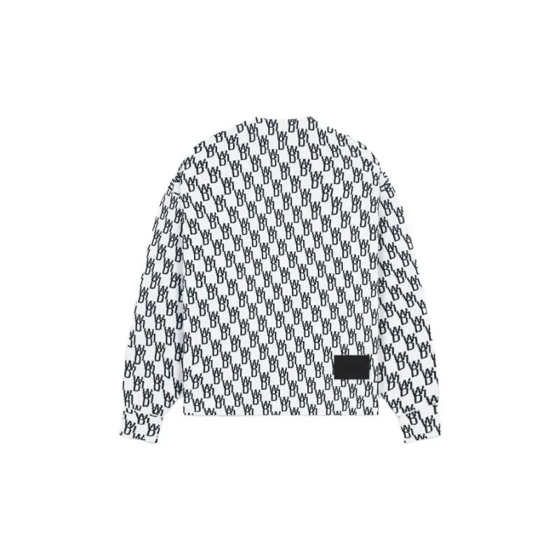 WE11DONE Logo-knit Button-up Cardigan-1