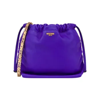 MOSCHINO Sheepskin Bucket Bags Shoulder Bag Crossbody Bag Mini Women's Purple