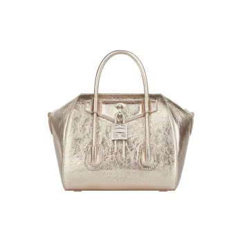 Givenchy Antigona Lock Cow Leather Shoulder Bag Crossbody Bag Handbag Mini Women's Dusty Gold