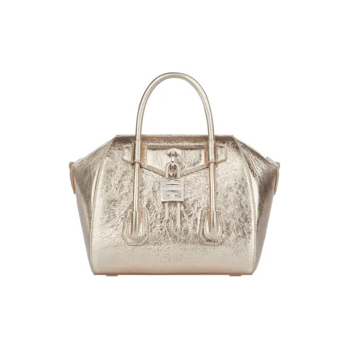Givenchy Antigona Lock Cow Leather Shoulder Bag Crossbody Bag Handbag Mini Women's Dusty Gold
