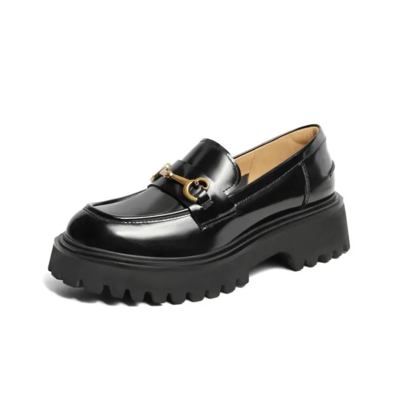 BELLE Loafers 4CM Women's Black-1