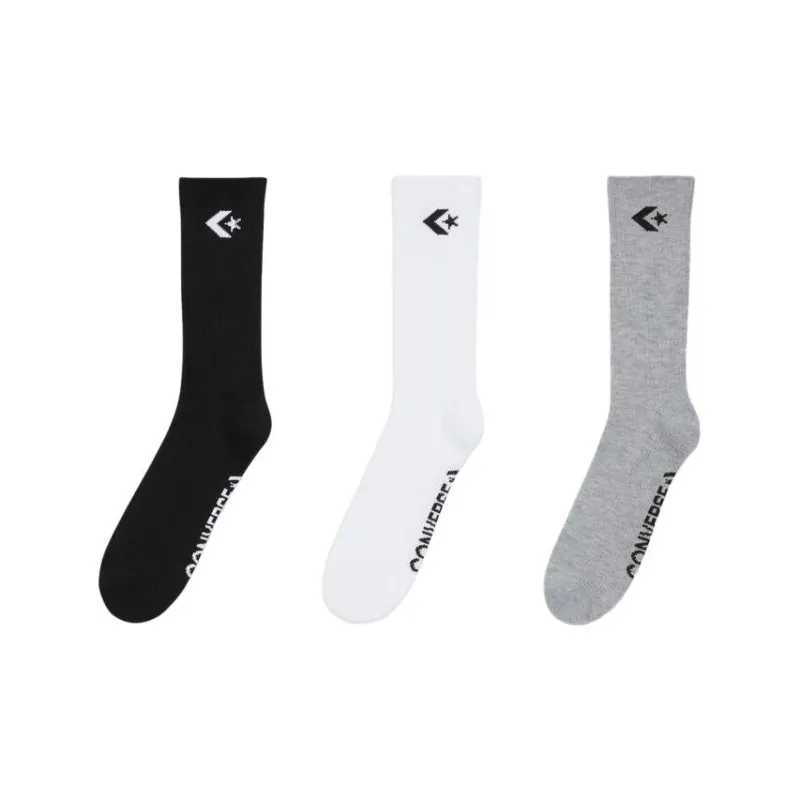 Converse 3 Pack Embroidered Crew Socks-0