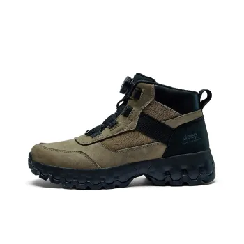 Jeep Breathable Warm Water Resistant Wear Resistant Cushioning Short Outdoor Boots Men's Olive Green