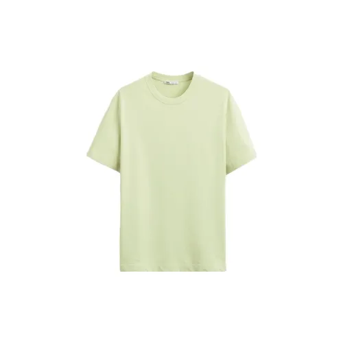 ZARA T-Shirts Men Light Lime Orange