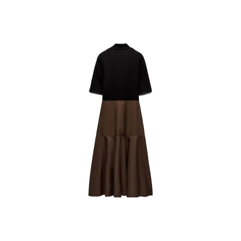 ZARA Short-Sleeved Dresses Women's Green-1