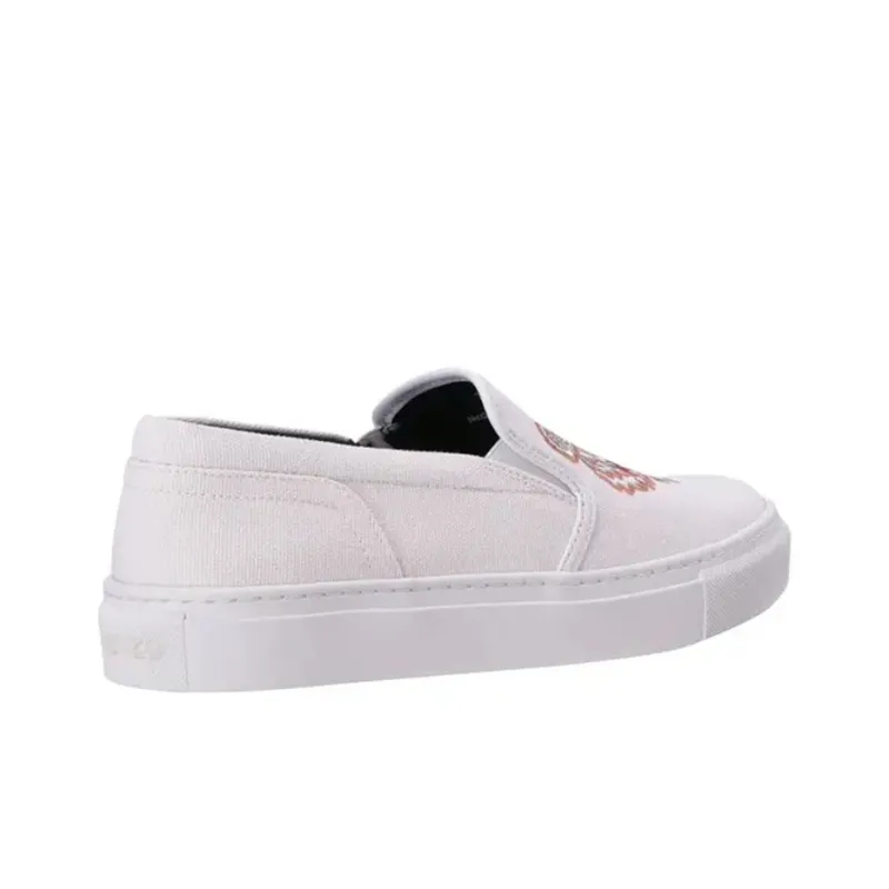 KENZO Low Top Skateboard Shoes Women's White-4