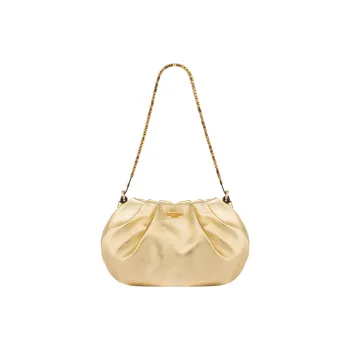 MOSCHINO Sheepskin Handbag, Shoulder Bag Small Size Women's Light Gold