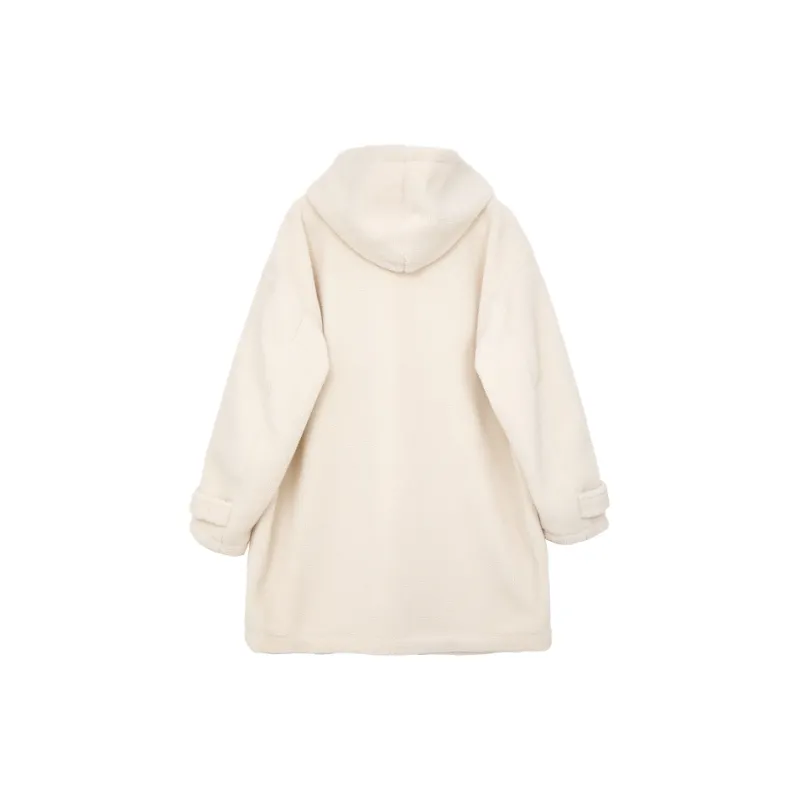 SUNSUNTOWN Velvet Jackets Women's White-1
