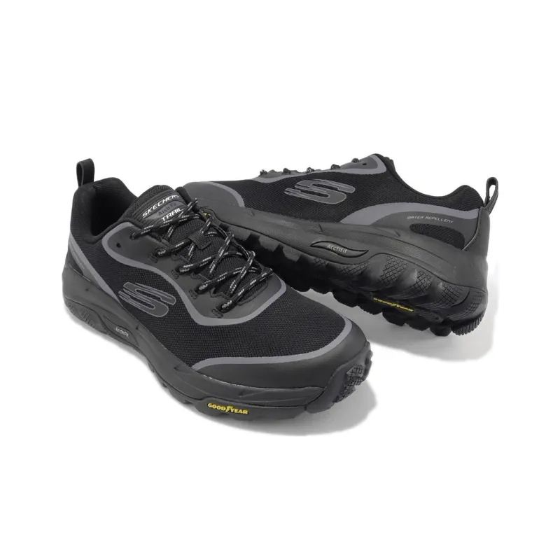 Skechers ARCH FIT SKIP TRACER Arch Fit Skip Tracer Durable Breathable Low-Top Casual Shoes Men's Black-3