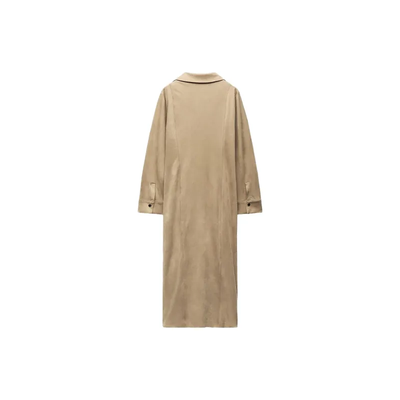 ZARA Long Sleeved Dress Women's Sand-1
