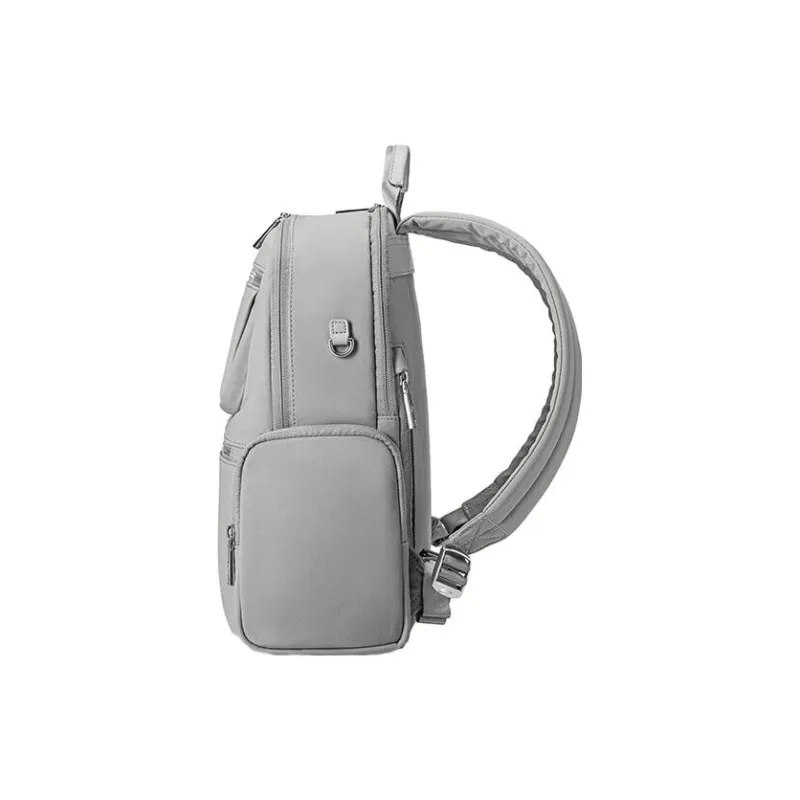 SAMSONITE Fabric With Microfiber Leather Laptop Backpack Medium Size Women's Gray Green-3