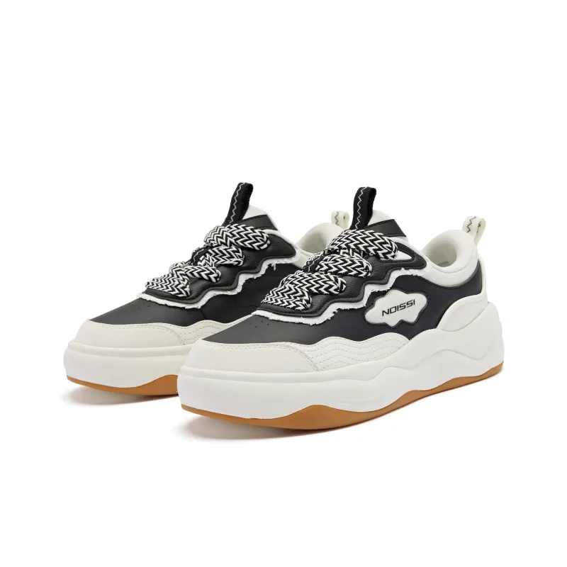 QIAODAN Slip Resistant Shock Absorbers With Abrasion Resistant Properties Low Top Skateboard Shoes Women's Black White-2
