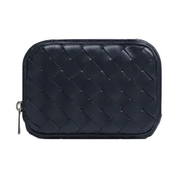 Bottega Veneta Cow Leather Storage Bag Men's Space Blue