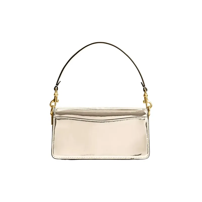 COACH Tabby Leather Messenger Bag, Handbag, Shoulder Bag Women's Metallic-1