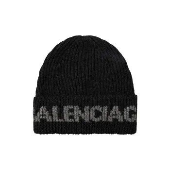 Balenciaga Intarsia Logo Beanie