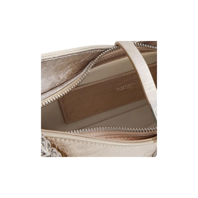 Givenchy Cut Out Series Cow Leather Handbag, Shoulder Bag Women's Dusty Gold-4