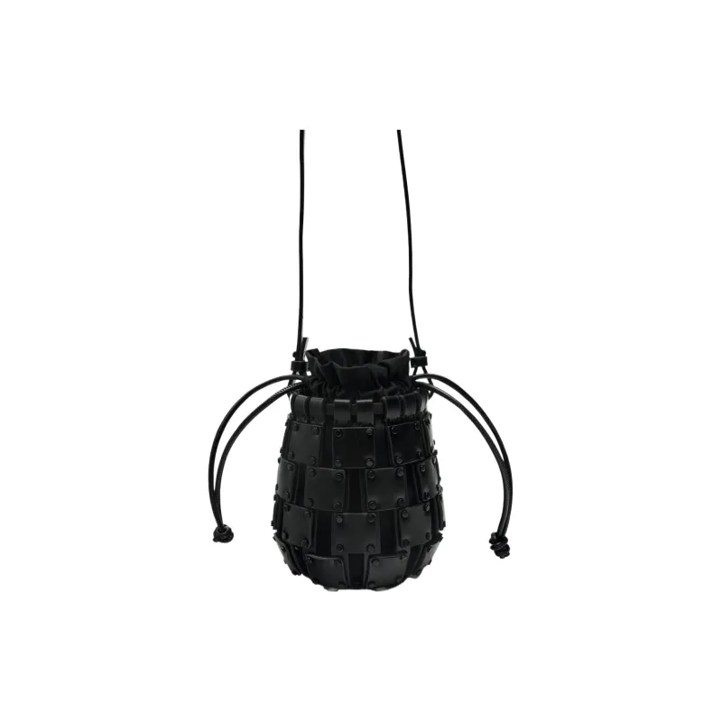 ZARA Polyurethane Bucket Bags Shoulder Bag Crossbody Bag Mini Women's Black-1