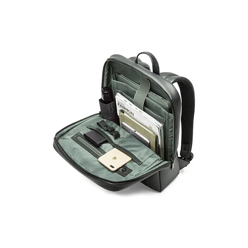 SAMSONITE Fabric With PU Laptop Backpack Regular Men's Black-5
