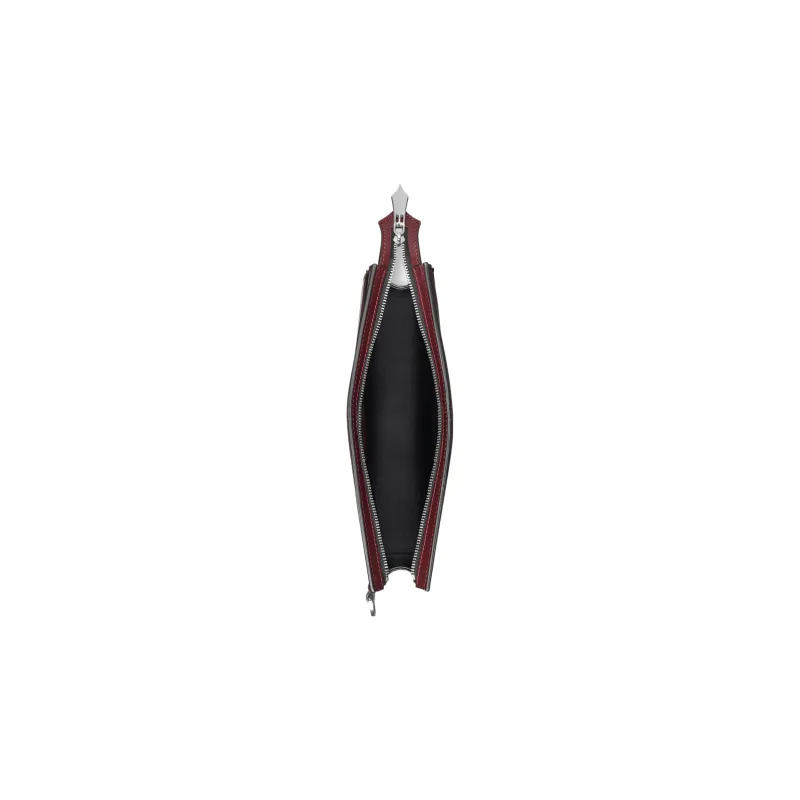 MONTBLANC Calfskin Clutch Unisex Burgundy Color-4