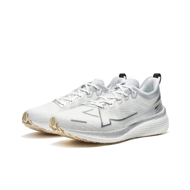 XTEP Cushioning Wear Resistant Low Top Training Running Shoes Men's Canvas White/Black-2