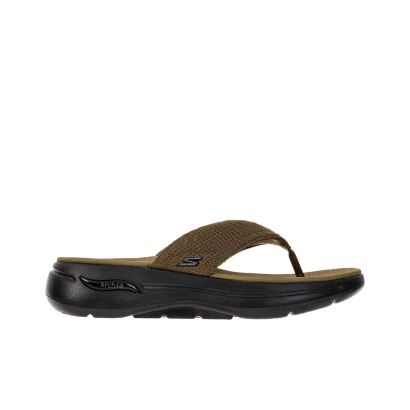 Skechers Go Walk Arch Fit Flip Flops Men's Brown-1