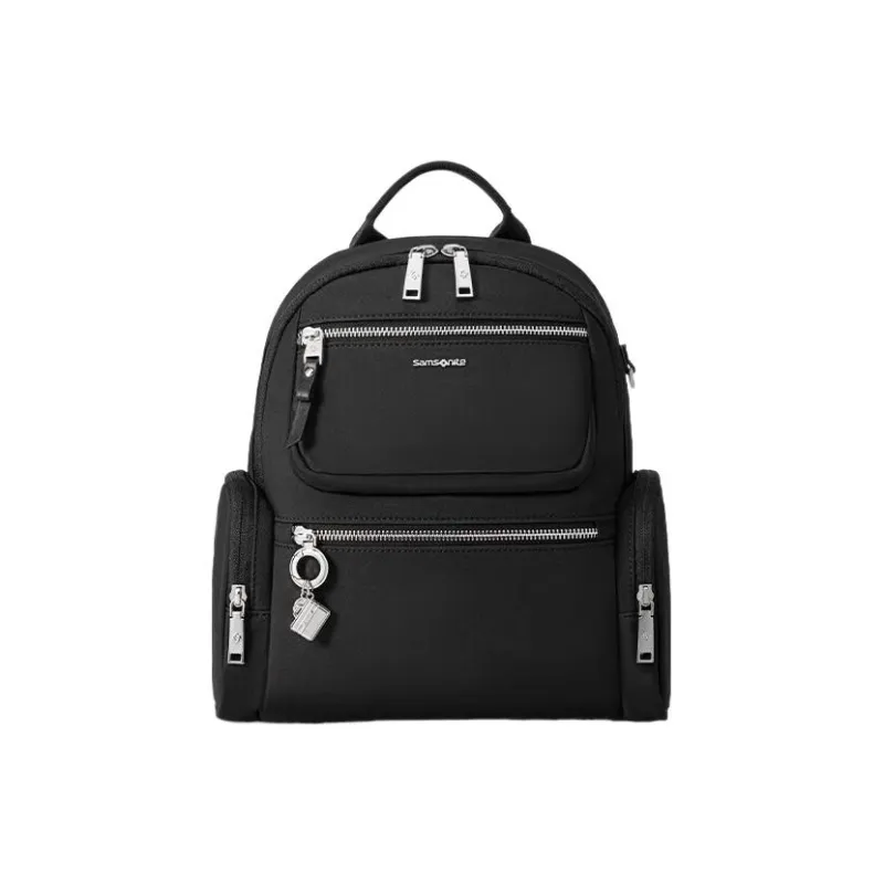 SAMSONITE Fabric With Microfiber Leather Laptop Backpack Small Size Women's Black-0