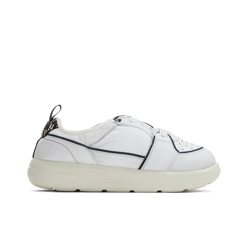 MLB Chunky Classic A FLEECE Warm Low Top Casual Shoes Unisex White-1