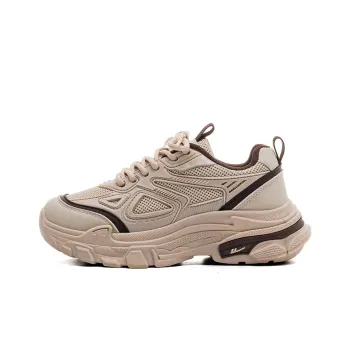 Warrior Warrior Height Increasing Wear Resistant Slip Resistant Low Top Chunky Sneakers Women's Khaki Brown