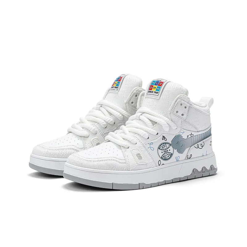 SESAME STREET Cushioned Wear-Resistant Lightweight Height Increasing High-Top Skateboard Shoes Unisex-6