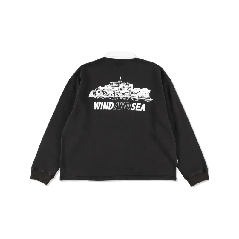 WIND AND SEA BIG RUGGER SWEAT Sweatshirt Unisex Black-1