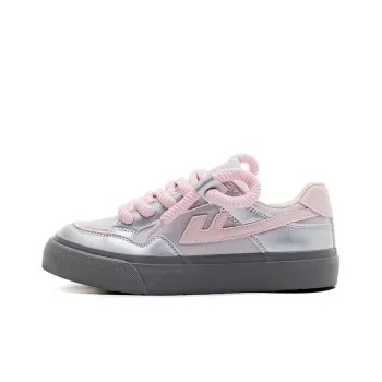 Warrior Warrior Lightweight And Breathable Low Top Skateboard Shoes Women's Silver Pink Red
