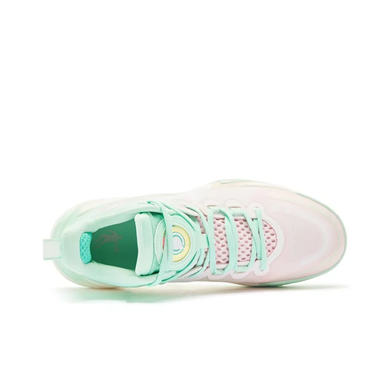 QIAODAN Busters 5ELITE Basketball Shoes Men Low Top Green Pink-3
