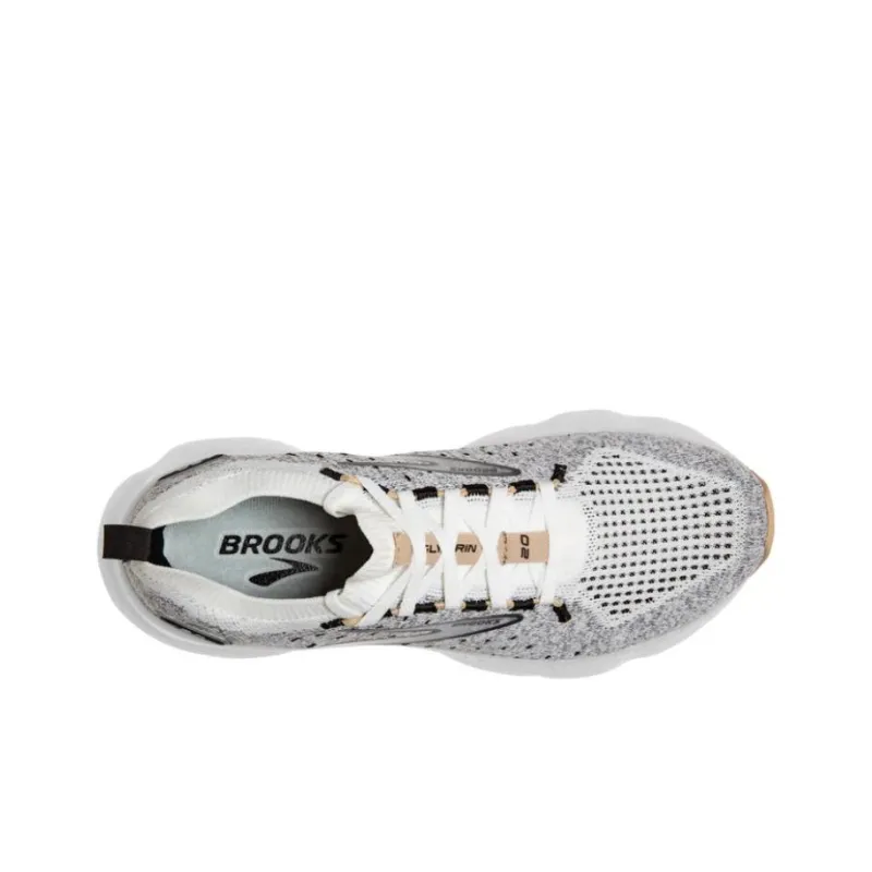 Brooks Women's Glycerin StealthFit 20 'White Black Cream'-2