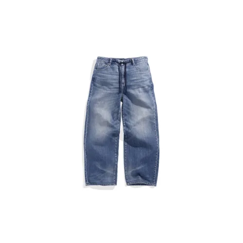 PEACEBIRD MEN Jeans Men Denim Blue Wide Leg Style