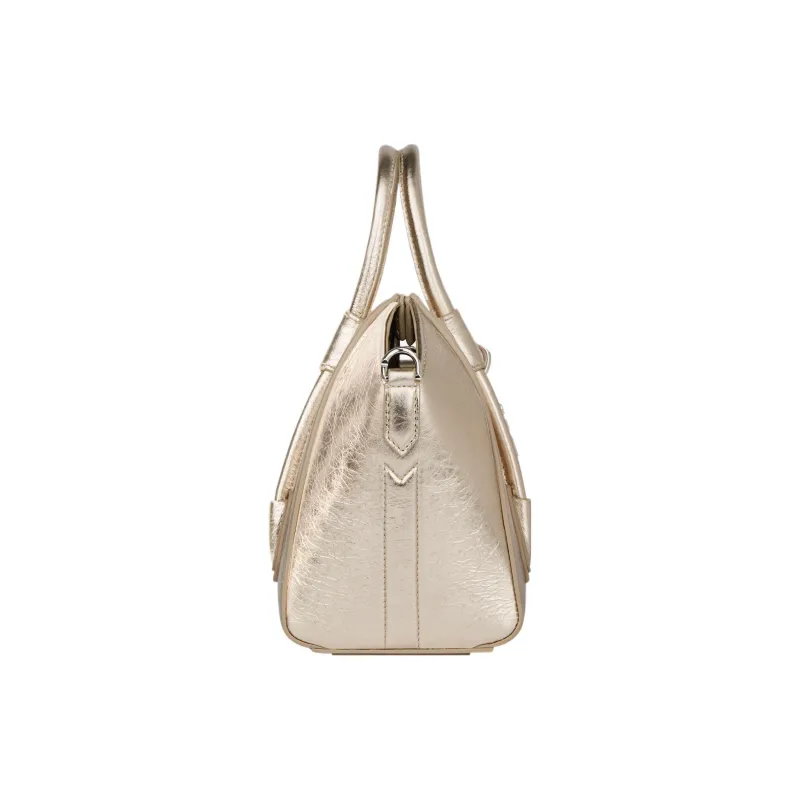 Givenchy Antigona Lock Cow Leather Shoulder Bag Crossbody Bag Handbag Mini Women's Dusty Gold-1