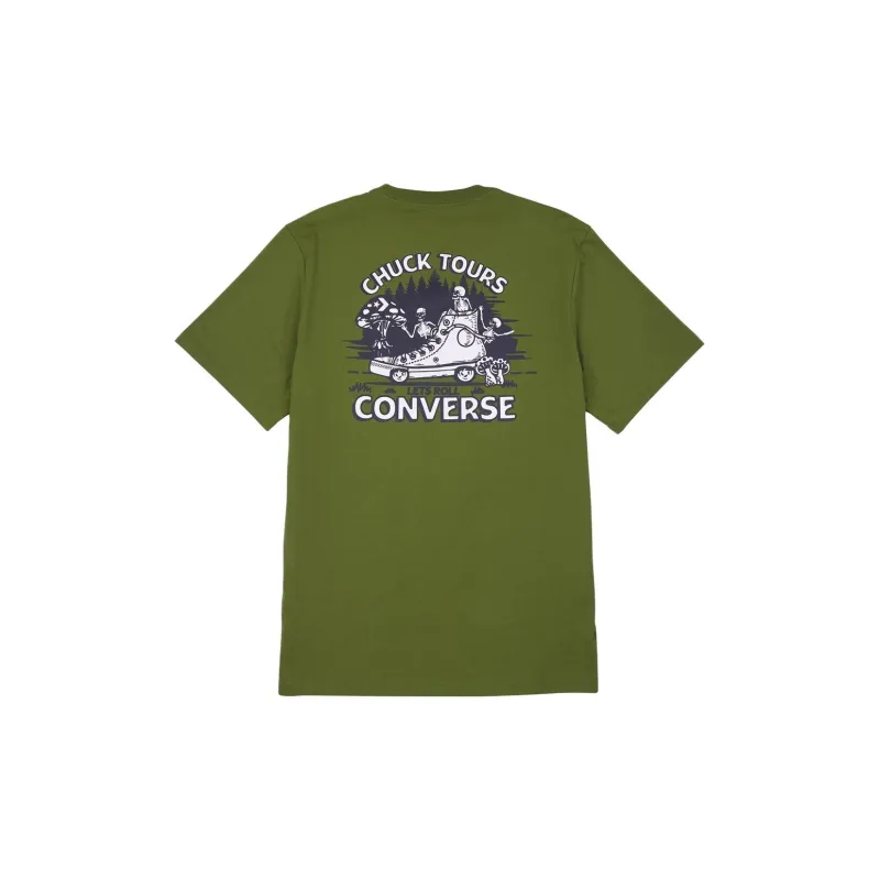 Converse CHUCK Tour T Shirt Unisex Oil Green-1