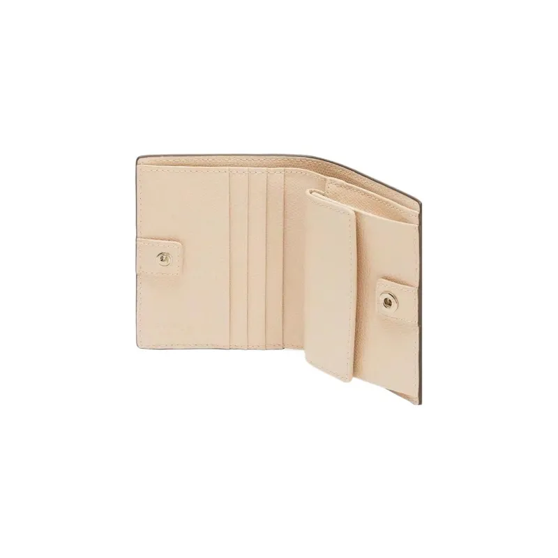 Furla Leather Wallet Small Size Women's Beige-2