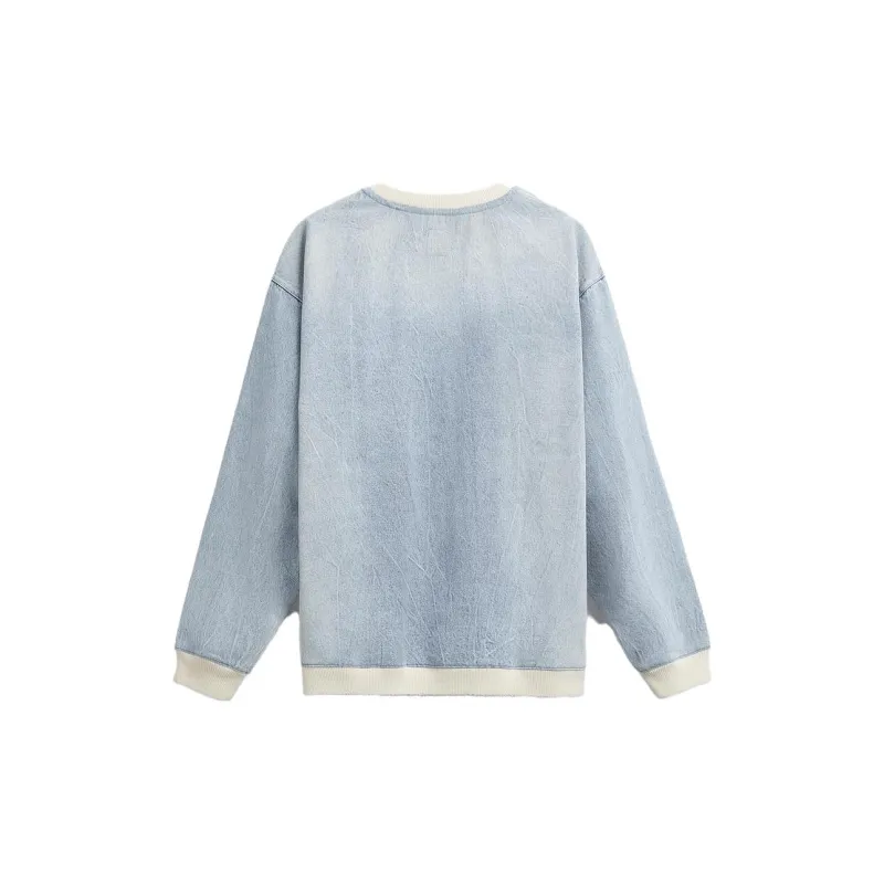 ZARA Sweatshirts Men Blue-1
