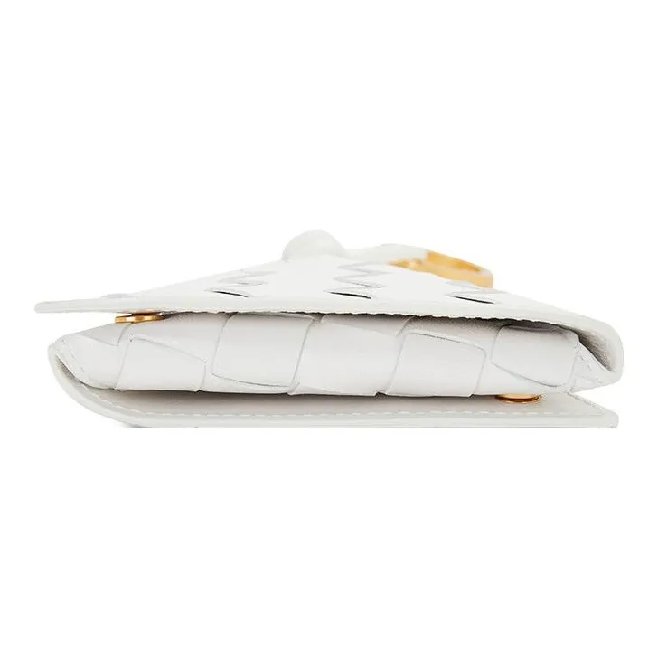 Bottega Veneta Sheepskin Key Pouch Women's White-2